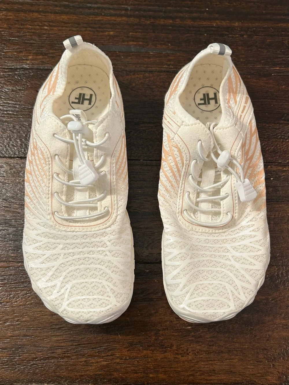 Hike Footwear Lorax Pro Unisex Non-Slip Barefoot Running Shoes – White / Peach